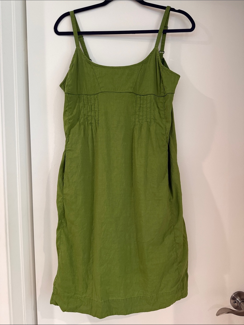 Eileen Fisher Linen Dress - Adjustable Straps, Pockets, Petite Medium